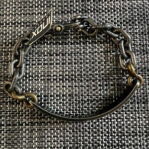 New Men's "INOX" Bronze Hammered ID Braclet